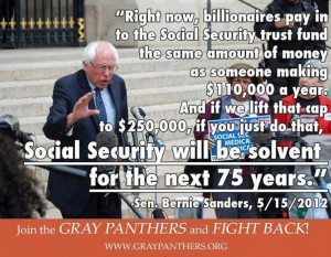 social security Senator Bernie Sanders quote