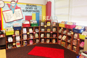 Superhero classroom library - smaller scale for playroom nook?
