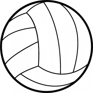 purple volleyball outline