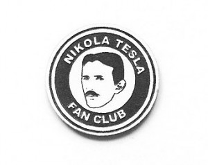 nikola tesla fan club pin