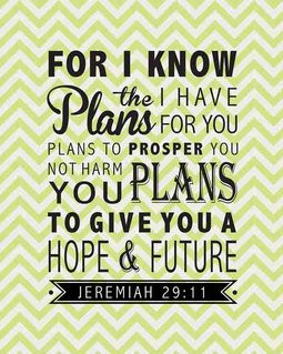 Jeremiah 29:11 Bible Verse Inspirational Quote - Canvas Wall Decor ...