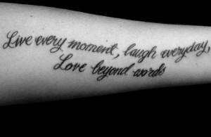 Category: Live Laugh Love Tattoos , Word Tattoos