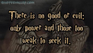 There Is No Good Or Evil Only Power