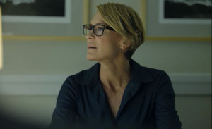Claire Underwood House of Cards - love the diamond stud earrings she ...