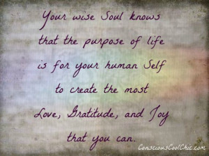 Your Wise Soul Knows that the Purpose of Life ~ Astrology Quote