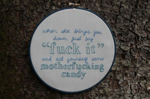 David Sedaris Quote Embroidery Hoop Art by lonelymtnembroidery, $60.00