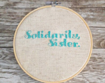 Solidarity, Sister. Cross Stitch Wo rd Art Wall Hanging Gilmore Girls ...
