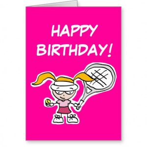 Funny Birthday Quotes For Little Girls Tennis cartoon of little girl