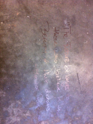 Inspirational quotes are written under our dance floor at #Jazzercise ...