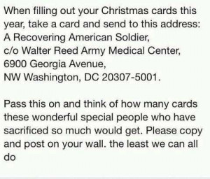Christmas Cards for Recovering American Soldiers