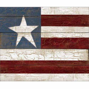 ... Primitive Flag Painting Red & Blue Canvas Art by Pied Piper Creative