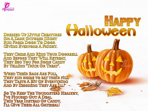 Halloween Poems with Happy Halloween Wishes Cards for Facebook