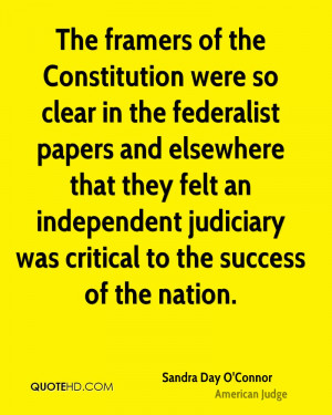 The framers of the Constitution were so clear in the federalist papers ...
