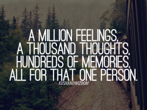 million feelings, a thousand thoughts