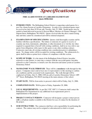 FIRE ALARM SYSTEM AT LARRABEE ELEMENTARY Quote #0506-0442 1