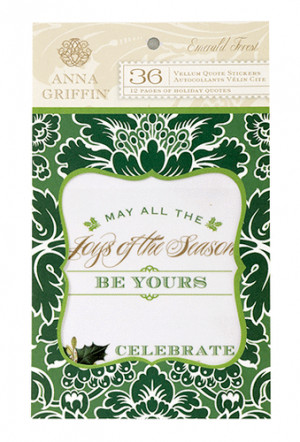 Anna Griffin - Emerald Forest Collection - Vellum Quote Stickers