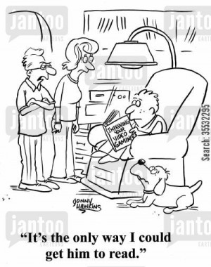 bad habits cartoon humor: Parent about kid reading 'Improving Your ...