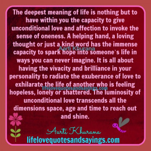 The Deepest Meaning Of Life..