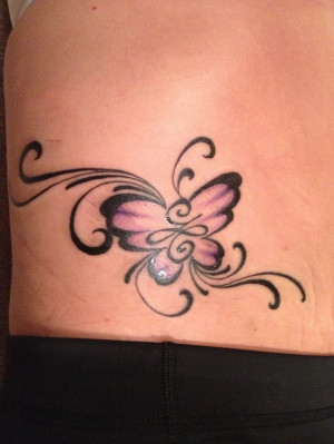 life symbol tattooButterfly tattoo with new life symbol in center Zibu ...