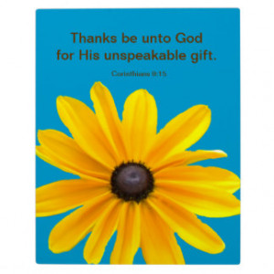 Yellow Daisy Flower Bible Quote Plaque