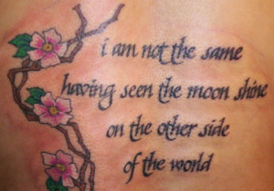 Blossom & Quote Tattoo