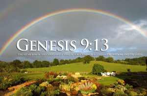 Genesis 9:13 Rainbow Lanscape Scripture HD Wallpaper