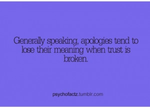 The Meaningless Apology...Generally Speaking, Apologies Tend To Lose ...
