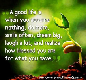 Good Life Quotes, Living The GooD Life Sayings Thoughts Images ...
