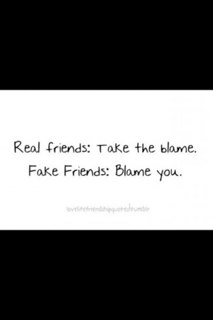 Real friends vs fake friends