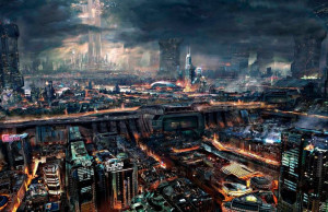 Dark City Landscape Fantasy...