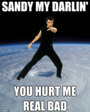 Grease lightning: John Travolta stands astride a satellite image of ...