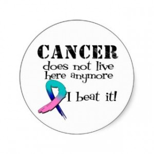 Thyroid Cancer Tri Color Ribbon Stickers, Thyroid Cancer Tri Color