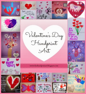 Valentine’s Day Handprint and Footprint Crafts {Master List}