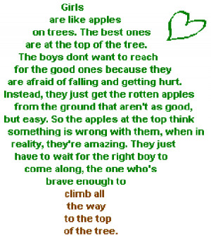 girls are like apples