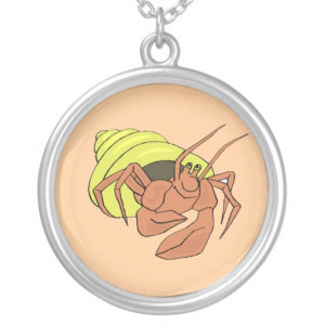 Cute Hermit Crab Cartoon Cute hermit crab cartoon pendant necklace ...