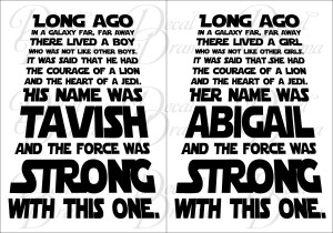 Star Wars-inspired Personalized Vinyl Wall Decal Long Ago in a Galaxy ...