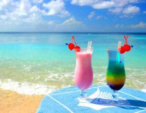 drinks on the beach