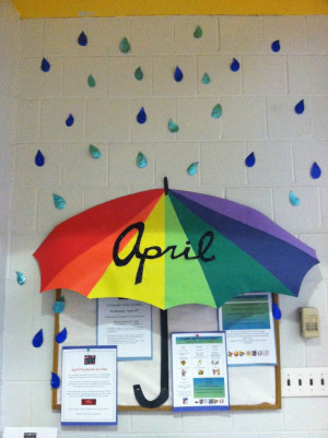 ... see how 3D it is. our April bulletin board!! @Michelle Flynn McCarthy