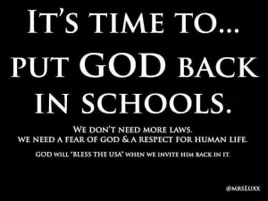 Put God Back in Schools