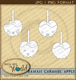 kawaii caramel apples