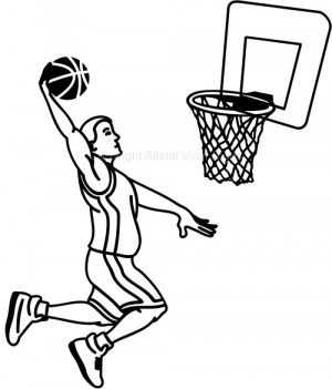 basketball dunk drawings