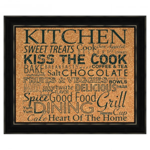 Kitchen Framed Cork Board