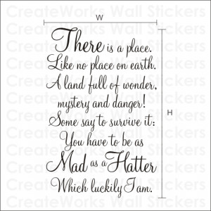 Alice in Wonderland Mad Hatter Quotes
