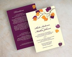 Birch tree wedding invitations autumn wedding by appleberryink, $47.00