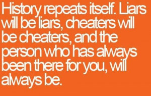 History repeats itself. Liars will be liars, cheaters will be cheaters ...