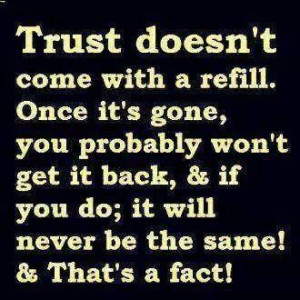 Lost trust