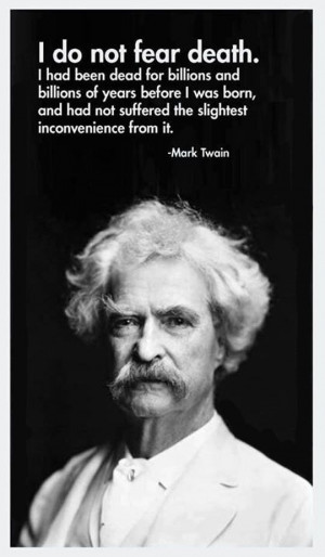 Mark Twain on death.