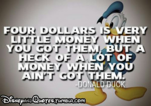Inspiring quote by Donald Duck :-)