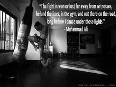 Most of the Muay Thai or MMA training you do is in solitude on the ...