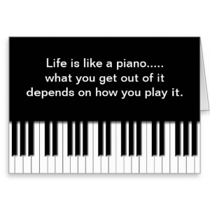 Card with quote - Piano Keys Keyboard